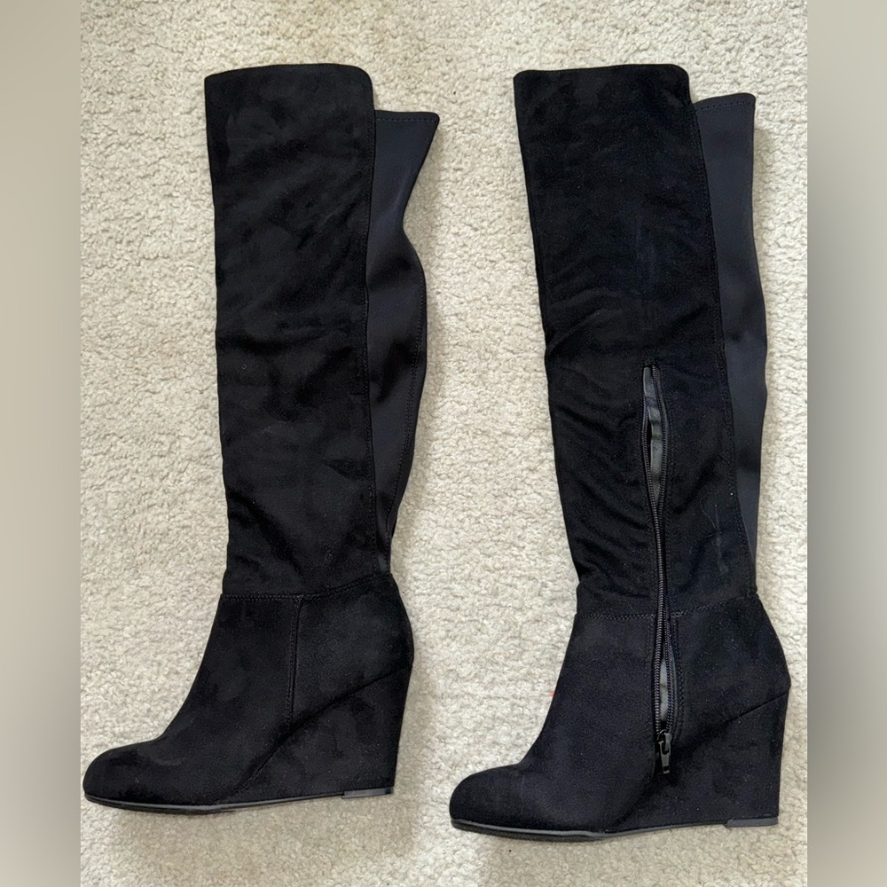 Over The Knee Wedge Boots